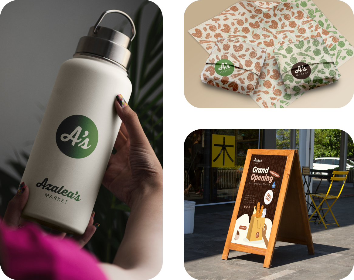 Water bottle and product showcase